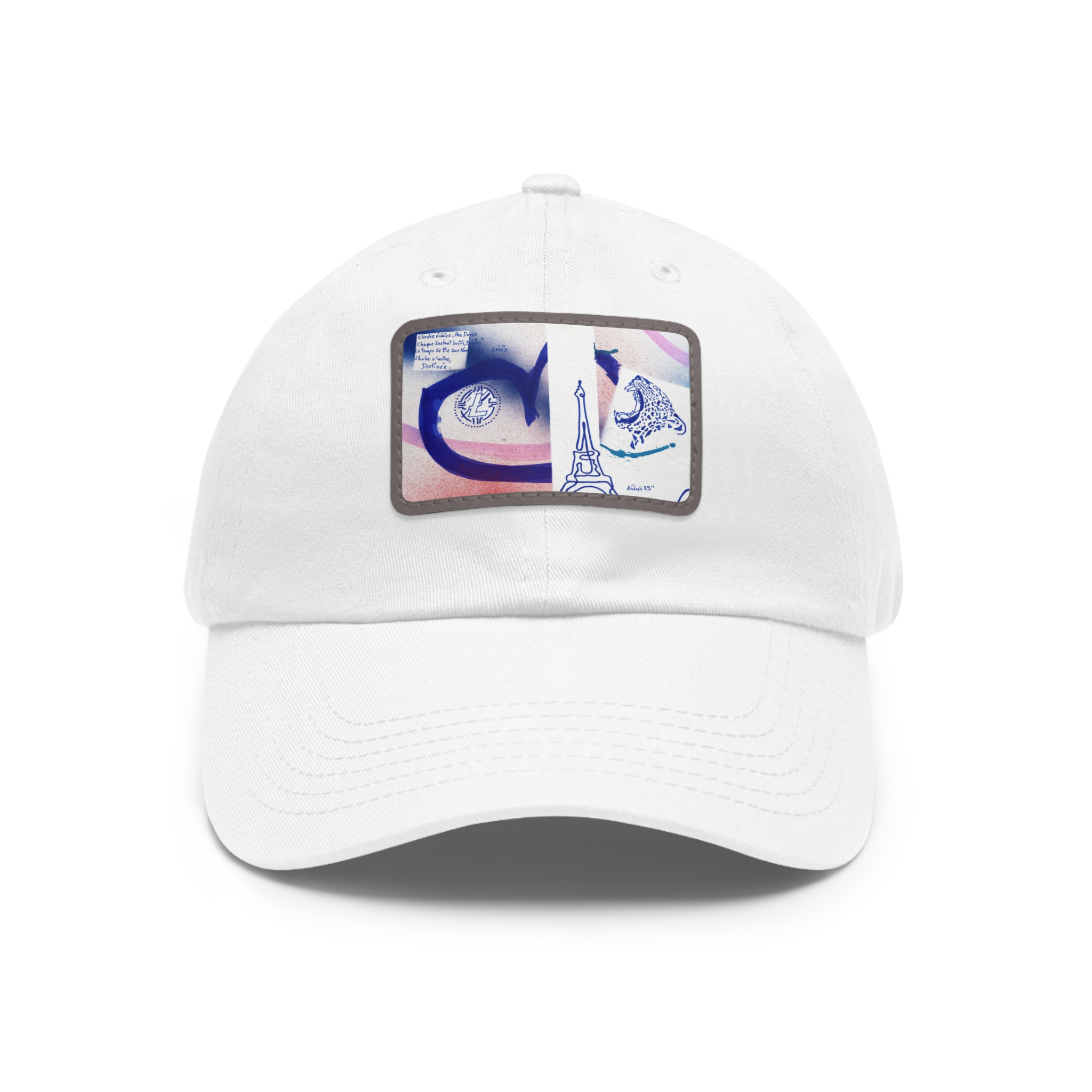 Dad Hat with Leather Patch (Rectangle)